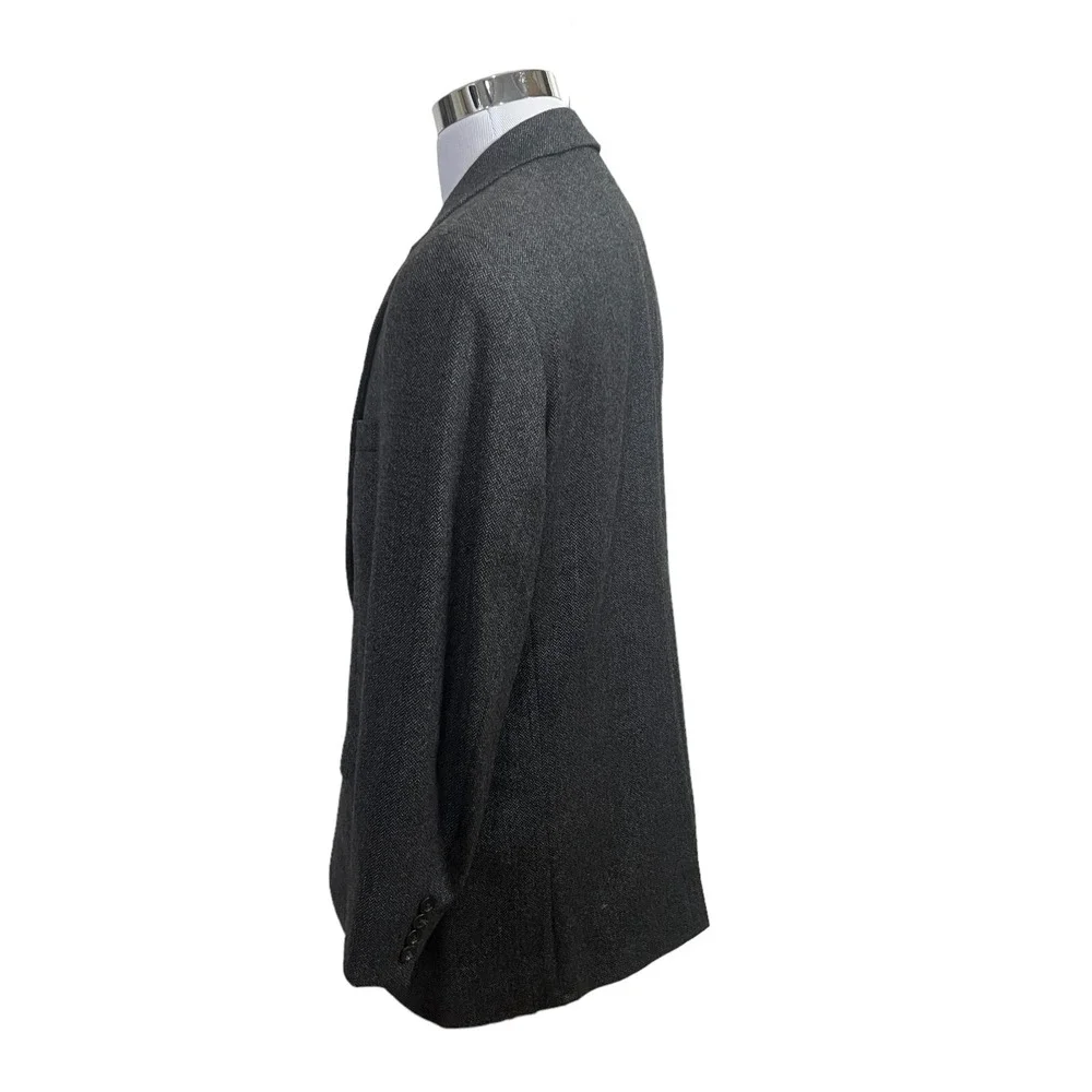 Vintage Ralph Lauren Chaps Herringbone Tweed‎ Blazer Mens 42 Woven in Canada